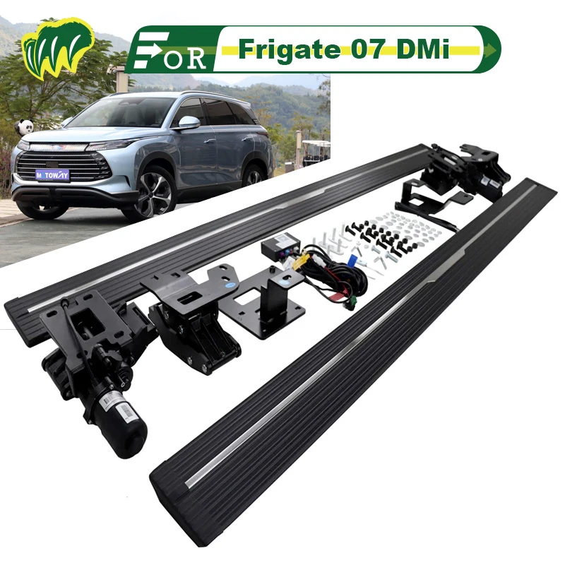 

2Pcs For BYD Frigate 07 DMi 2023 SUV Truck Electric intelligence Running Boards Bar Pedals Side Step Bars with LED Lights