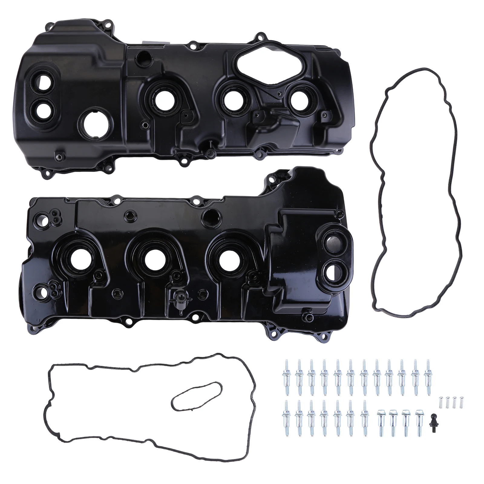 Left and Right Valve Cover w/ Gasket Compatible for 2013-2016 Ford F-150 2015-17 Ford Expedition 3.5L Turbo