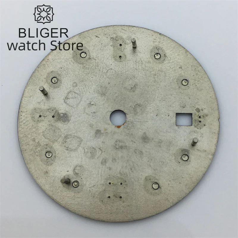 BLIGER 30.9mm white black dial for ETA 2836/2824 DG2813/3804 Miyota 8215 821A movement blue luminous