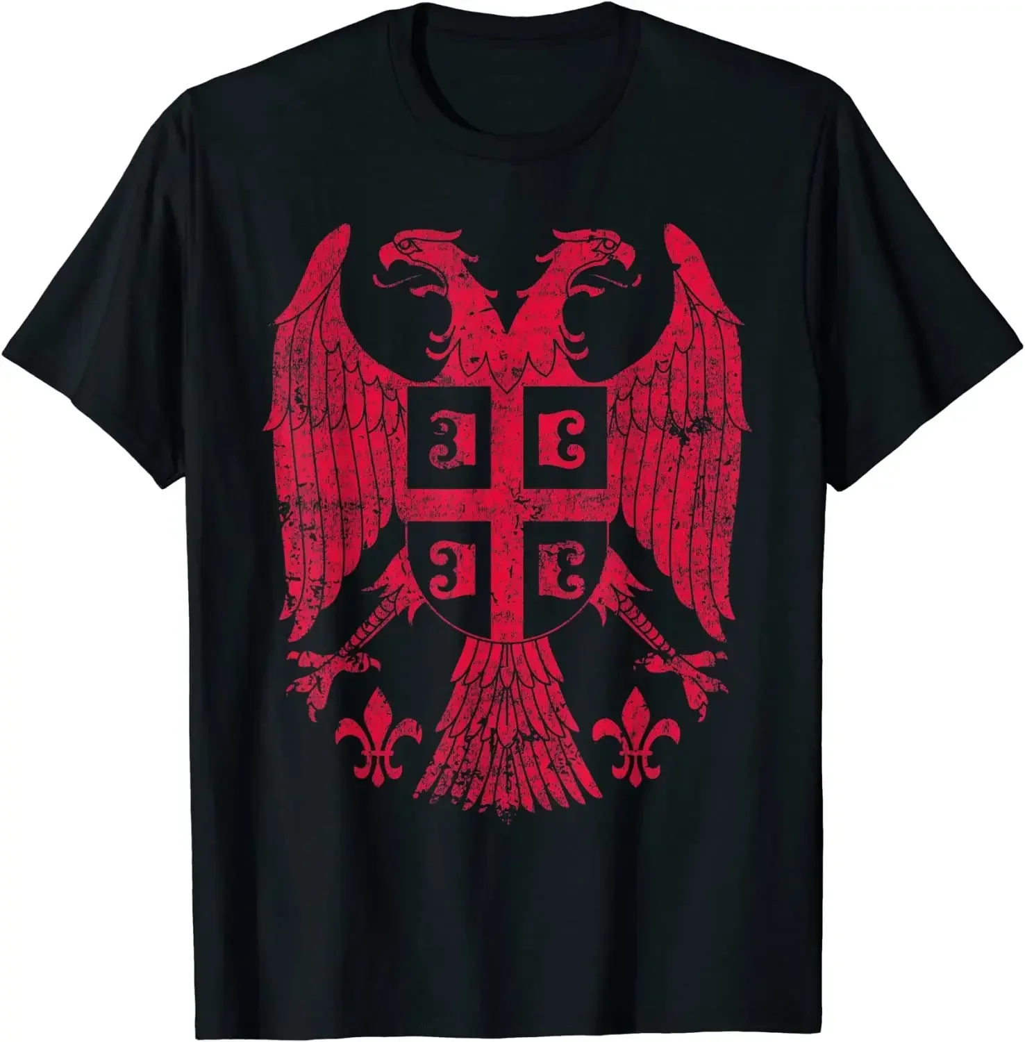 

Serbian Double Headed Eagle Emblem - Serbia Coat of Arms Men T-Shirt Short Sleeve Casual Cotton O-Neck Summer TShirt