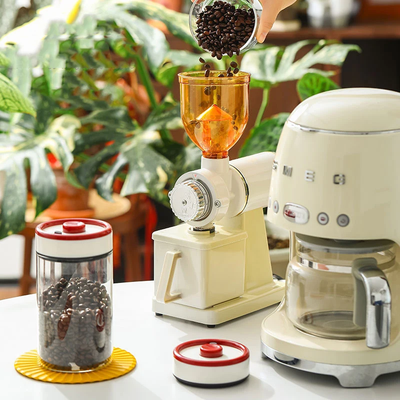 جرة تخزين حبوب القهوة والشاي، مكنسة كهربائية محكمة الغلق، زجاج بوروسيليليك مرتفع مع شفط مكنسة كهربائية