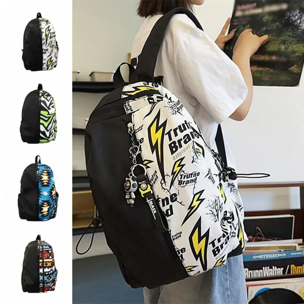 

Oxford Fabric Outdoor Travel Bag Multiple Pockets Wear-resistant College Students Backpack Lightweight Zipper