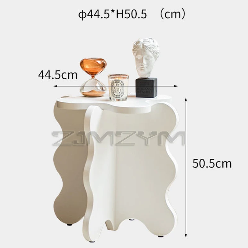 Mesa lateral do sofá de café moderna simples dos desenhos animados pétala mesa lateral ins onda mesa de centro cor criativa pequena mesa de centro