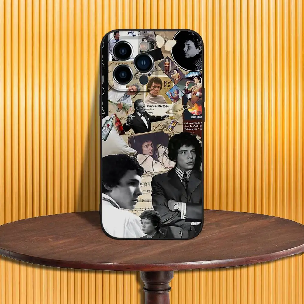 حافظة هاتف Jose Jose Mexico Singer لهاتف iPhone 17,16,15,14,13,12,11,Pro,Max,Plus,X,XS,SE4,E,Mini,Soft Black Case
