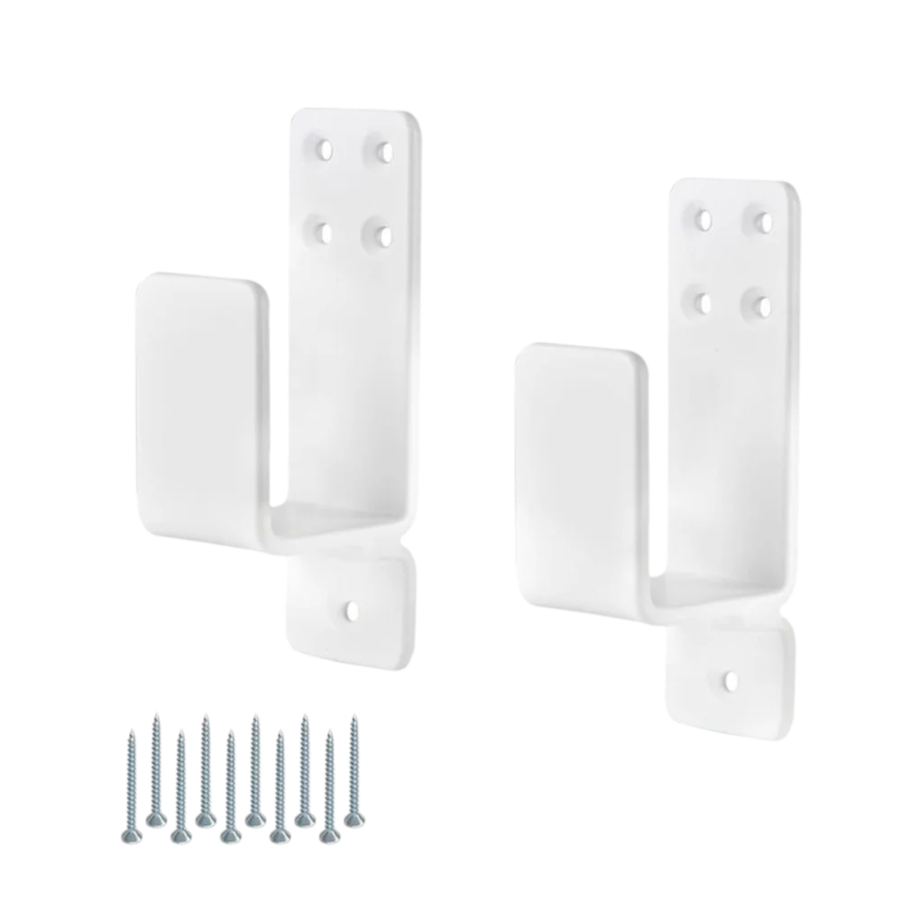 

Усиленные кронштейны для дверных барьеров, улучшенные черные держатели для дверных стержней, U-образные кронштейны из углеродистой стали, U-образные держатели для стержней