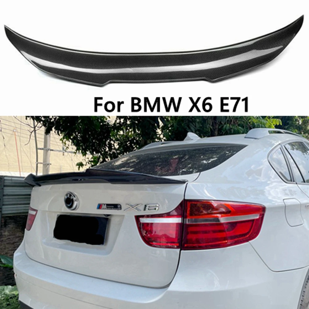 

For BMW X6 E71 PSM Style Carbon fiber Rear Spoiler Trunk wing 2007-2014 FRP Forged carbon