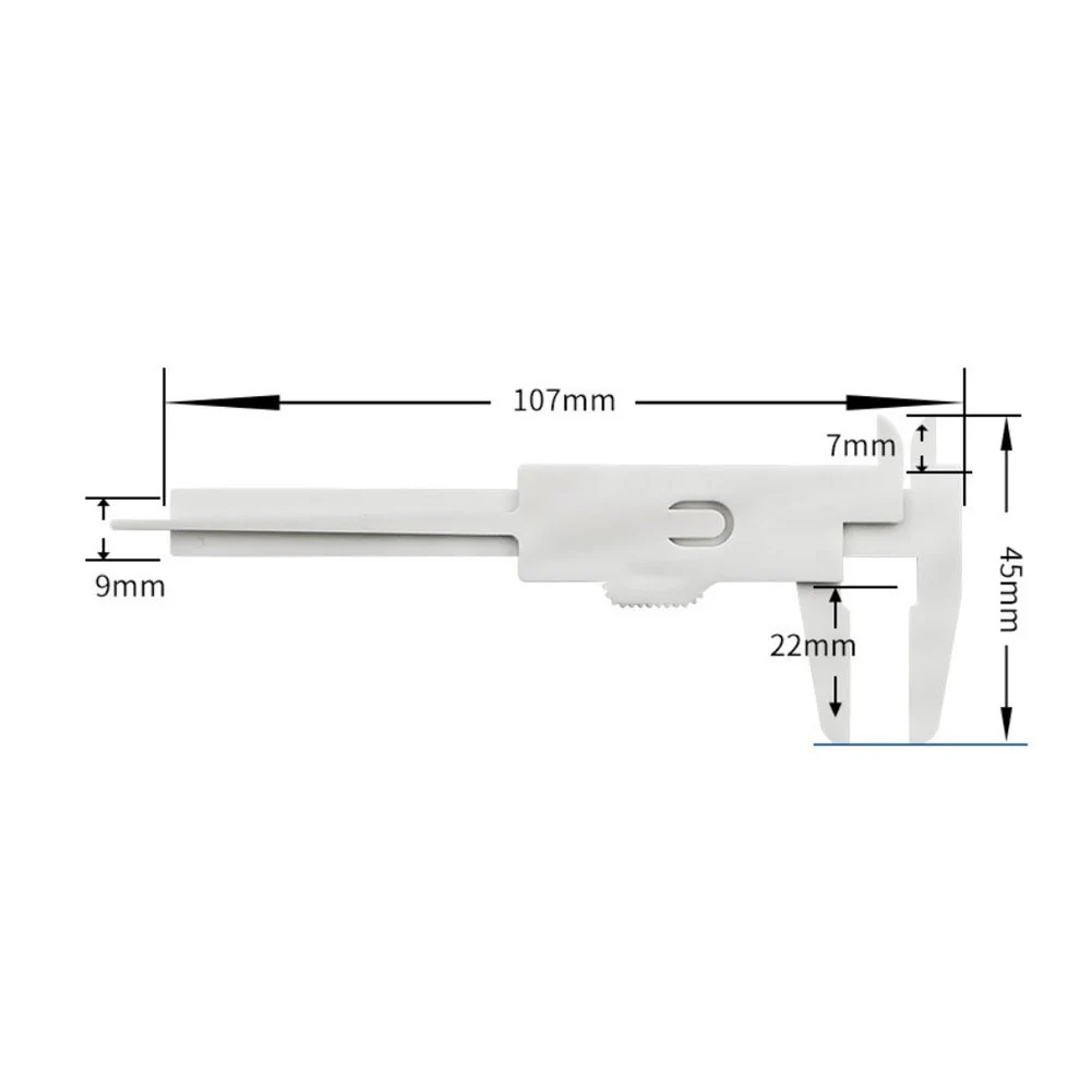 2pcs 슬라이딩 버니어 캘리퍼스 게이지 미니 플라스틱 80mm 기계 부품 측정용 눈금자 마이크로미터 측정 ﻿ 공구 부품
