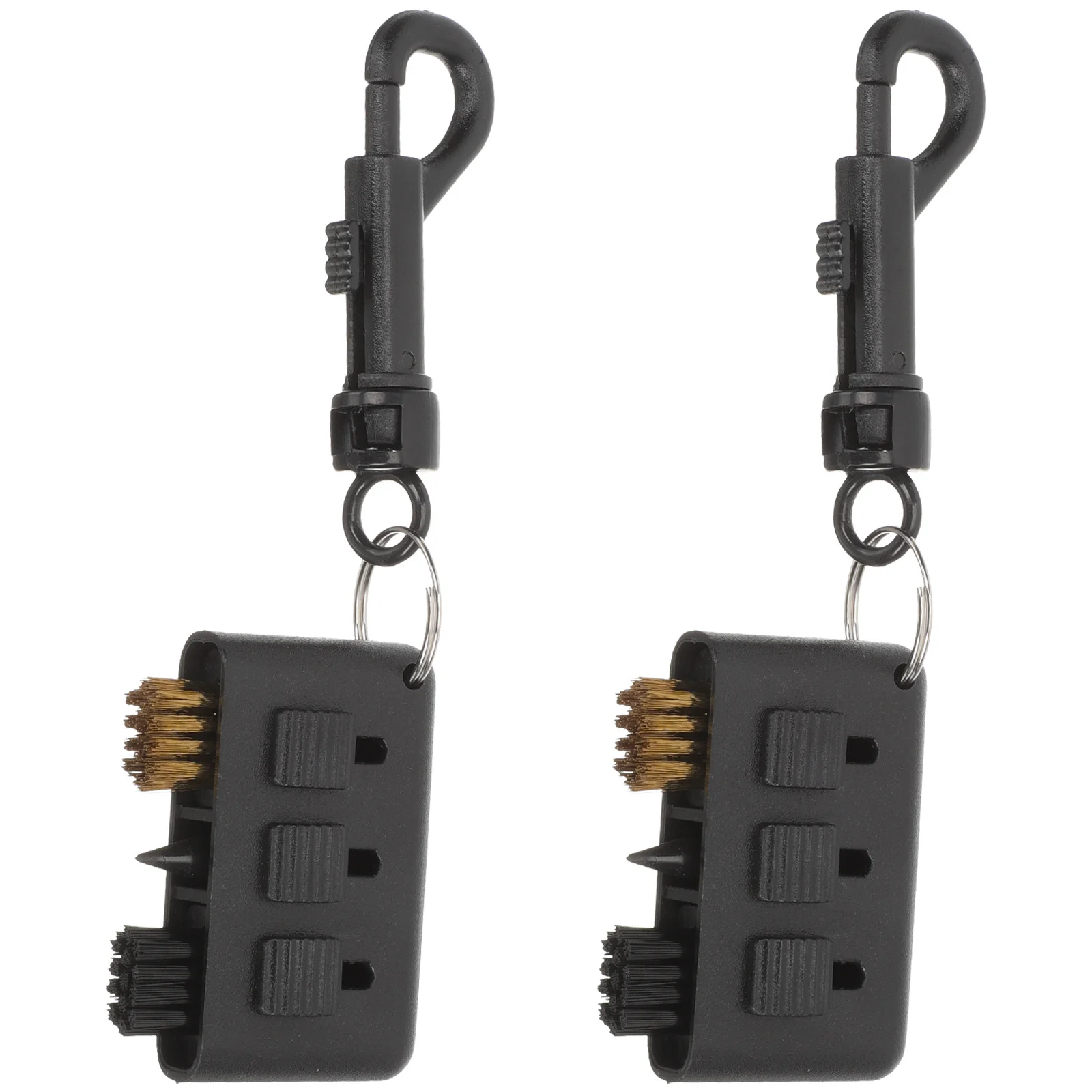 

2Pcs Golfing Cleaning Brush with Buckle Design Efficient Club Scrubber Lightweight Cleaning Supply for Golf Clubs and Balls