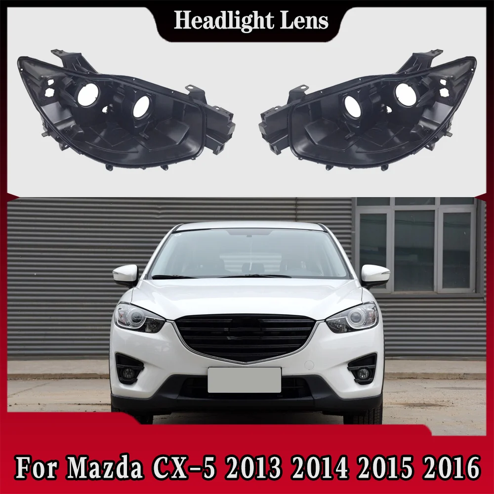

For Mazda CX-5 2013 2014 2015 2016 Headlamp Cover Transparent Headlight Lens Plexiglass Replace Original Lampshade