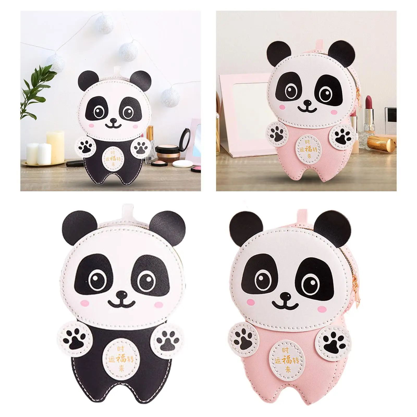 DIY Bag Making Material Kit Cartoon Panda PU Leather Hand Knitting Craft DIY Shoulder Bag Kit for Beginners Adults Kids Girls