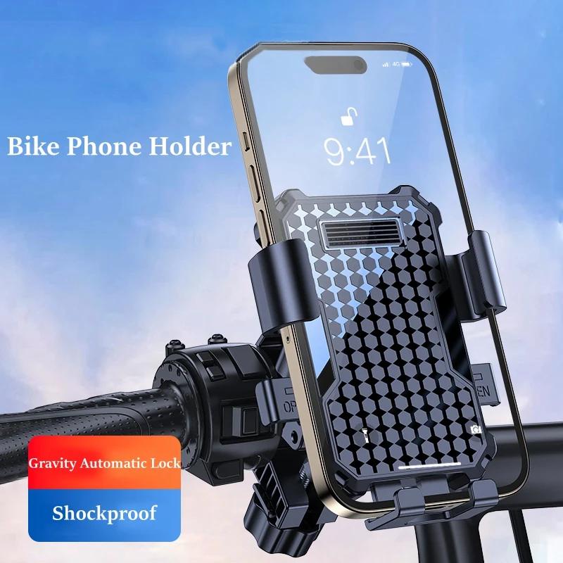

Bike Phone Holder Universal 360° Rotatable Motorcycle Phone Holder For 4.7- 7.2inch Mobile Phone Stand Shockproof Bracket