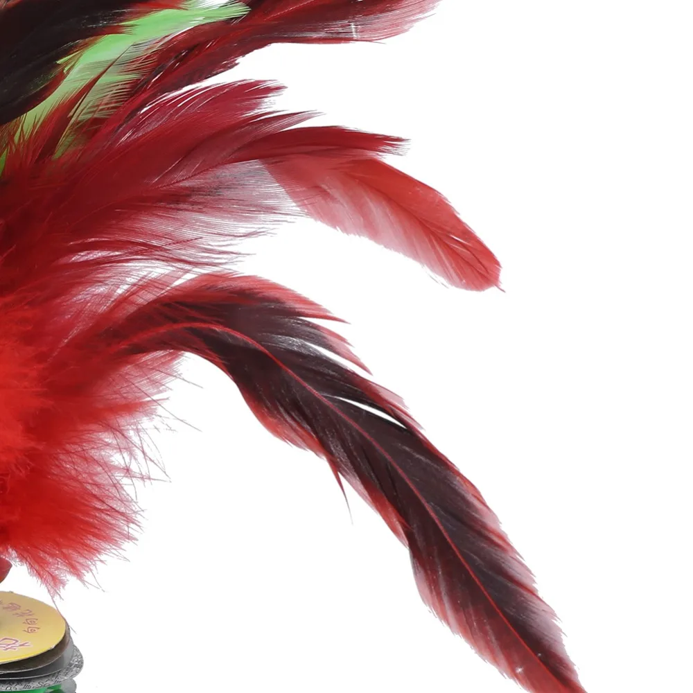 

5PCS Handmake Feather Feather Shuttlecock Fadeless Colorful Feathers 17CM Height Chinese Shuttlecock Colorful
