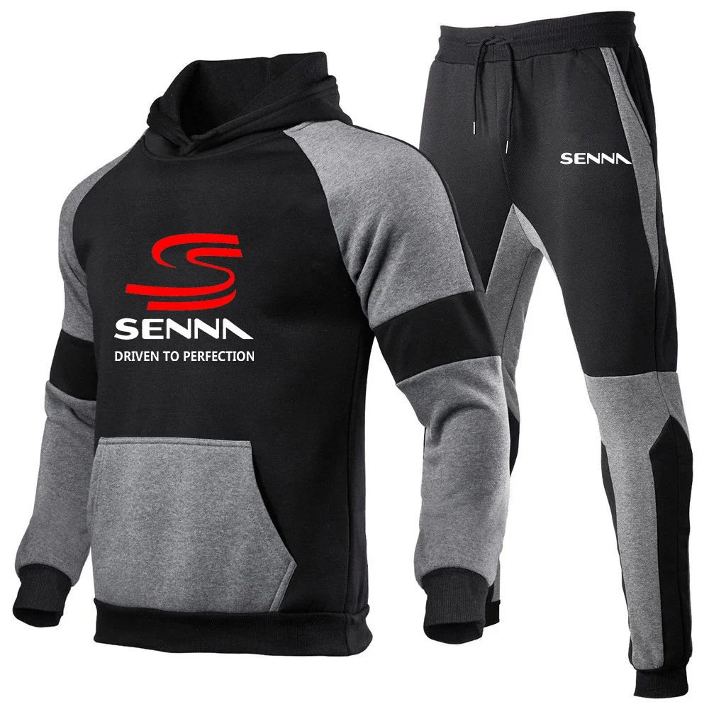 2024 Ayrton Senna New Spring And Autumn Hoodies/Pants/Tracksuits Men Outdoor Camping Hunting Sets Streetwear Suits