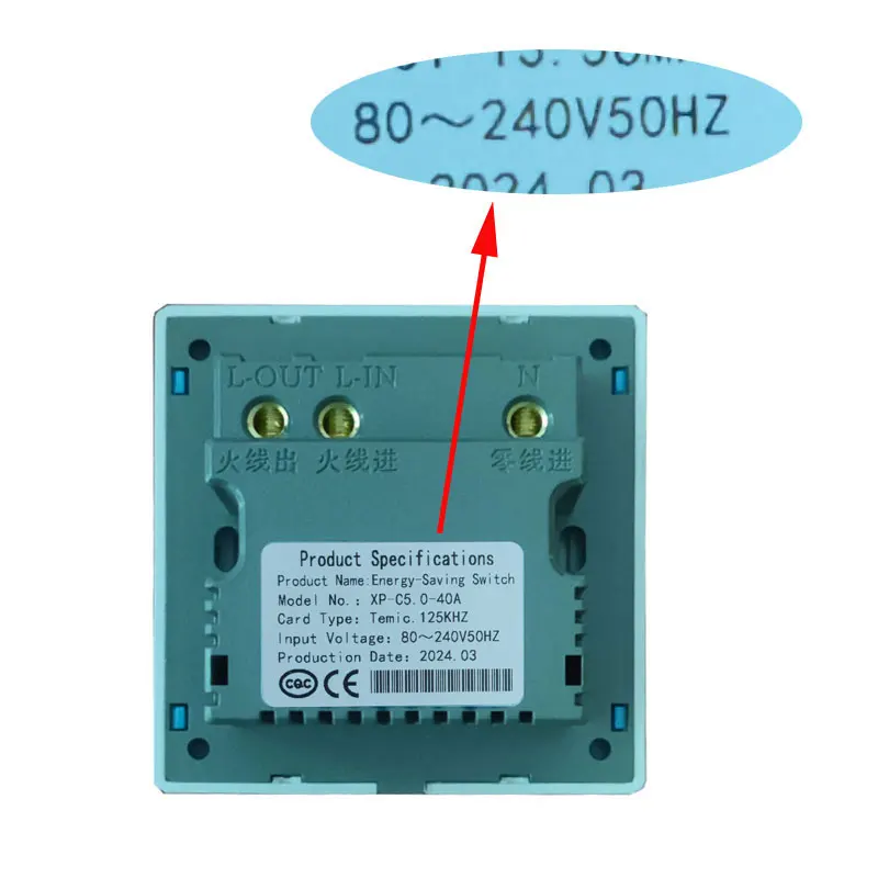 Imagem -05 - Interruptor de Baixa Frequência do Hotel Tensão Larga do Cartão sem Energia 15s Atraso 80240v 40a Identificação T57 Em4305 125k 110v 127v 220v 10 Peças