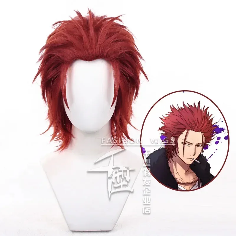 CosplayAnime Suoh Mikoto Cosplay Wigs K Costume Synthetic Hair Red 30cm Short Halloween Party +Wig Cap om[8