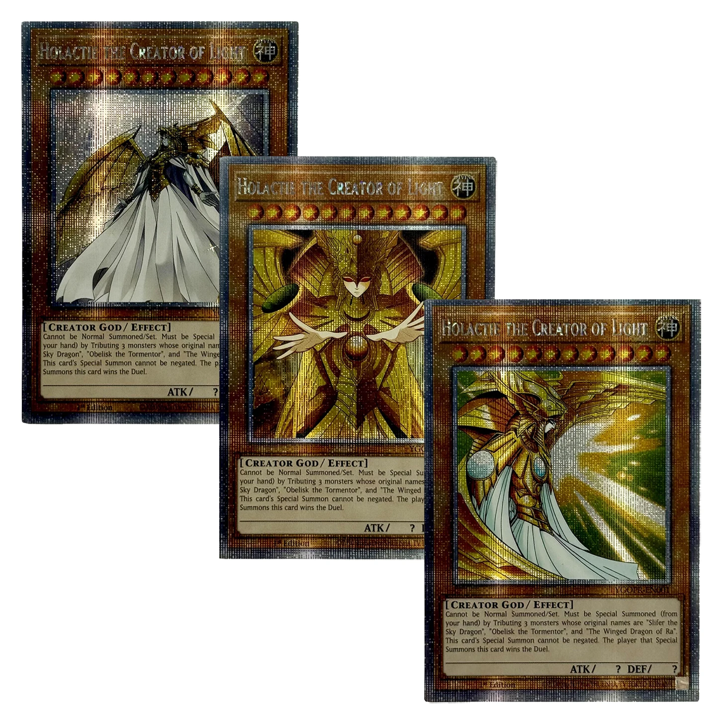 

Yu-Gi-Oh! Collection DIY Proxy Cards Holactie The Creator of Light Egyptian God Zoku Nekurofuadesu Cards Not Original Xmas Gifts