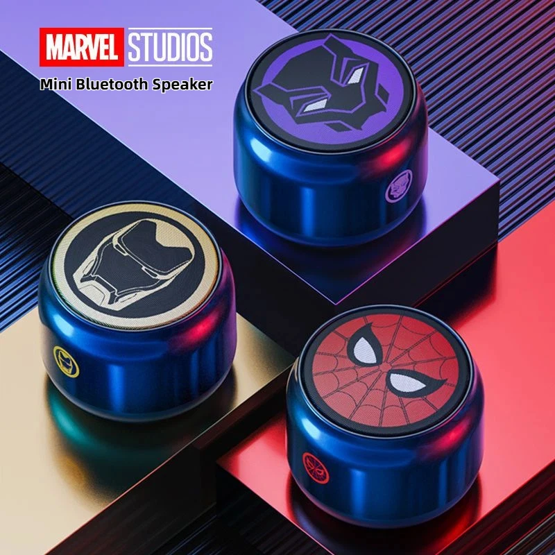 

Marvel Co-Branded Bluetooth Speaker Spider-Man/Iron Man/Black Panther High-Quality Sound Mini Portable Speaker Gift For Boys