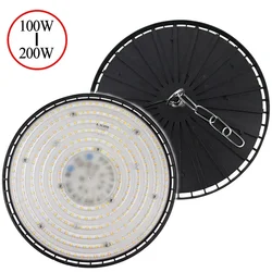Son 100/150/200W 220V yüksek defne ışıkları UFO LED sıcak/beyaz ışıklar depo garaj ışıkları süper parlak endüstriyel aydınlatma sıcak