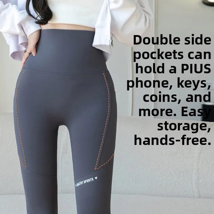 

High Waist Yoga Pants Women's Slim Fit Fce Lined Thin Spring ark Pants plus Size Boting Trousers Faionable Skirt Pants