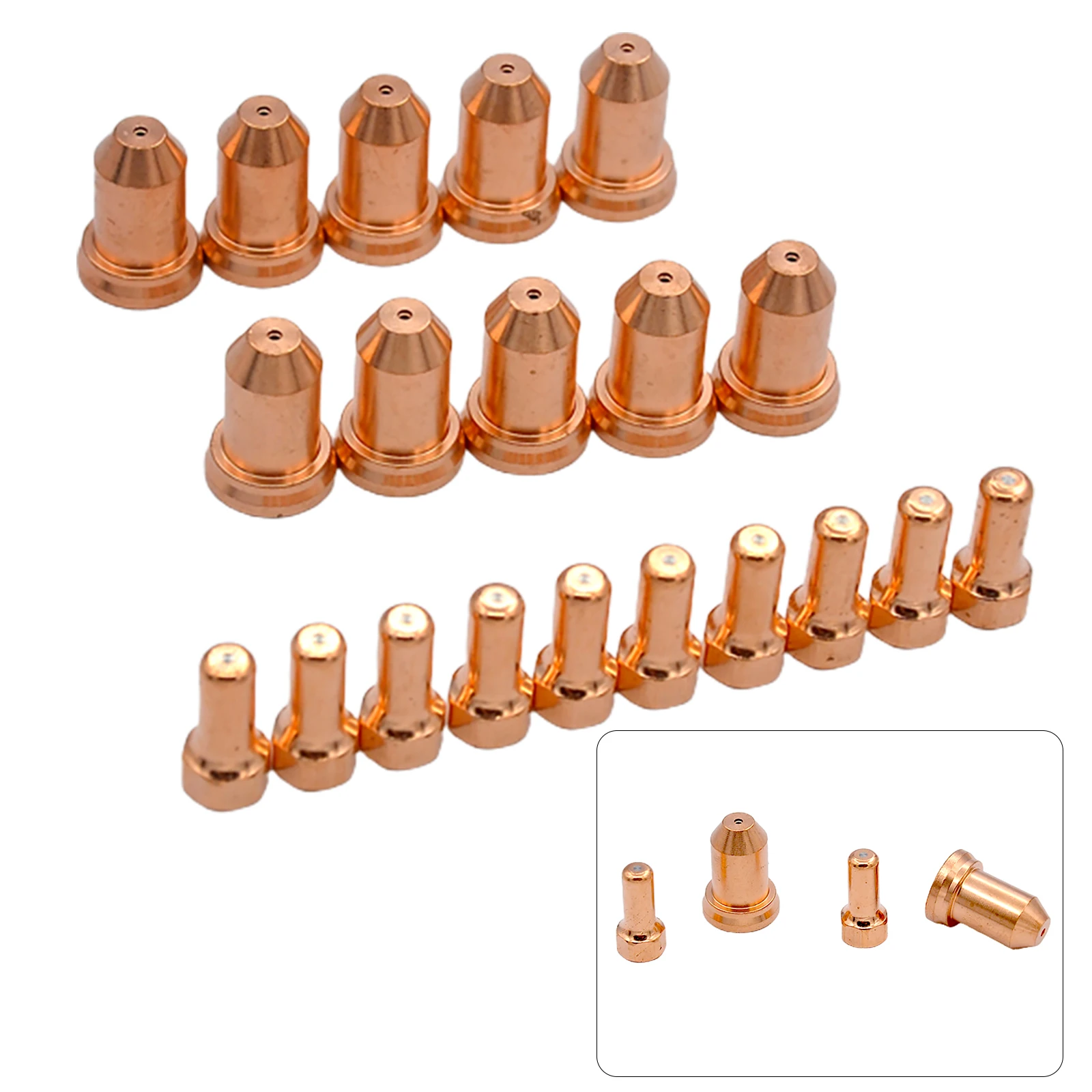 20 piezas PT80 PT-80, electrodo de IPT-80, puntas de 1,0mm, Kit de antorcha para el corte por Plasma, piezas de soldadura de corte