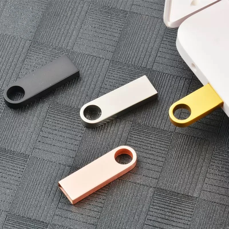 50Pcs/Lot Waterproof Color Metal USB2.0 Flash Drive 4GB 8GB 16GB 32GB 64GB 128GB Memory Stick Free Custom LOGO
