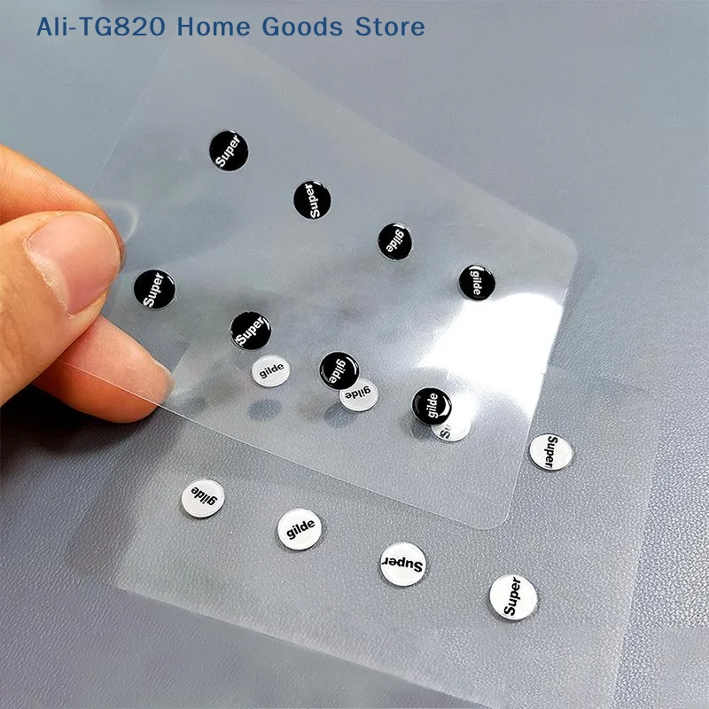 [TG820]1 Pack Glass Mouse Skates DIY Universal Dots Mouse Feet Pads Sticker for Gaming Mouse Anti-Slip Pad