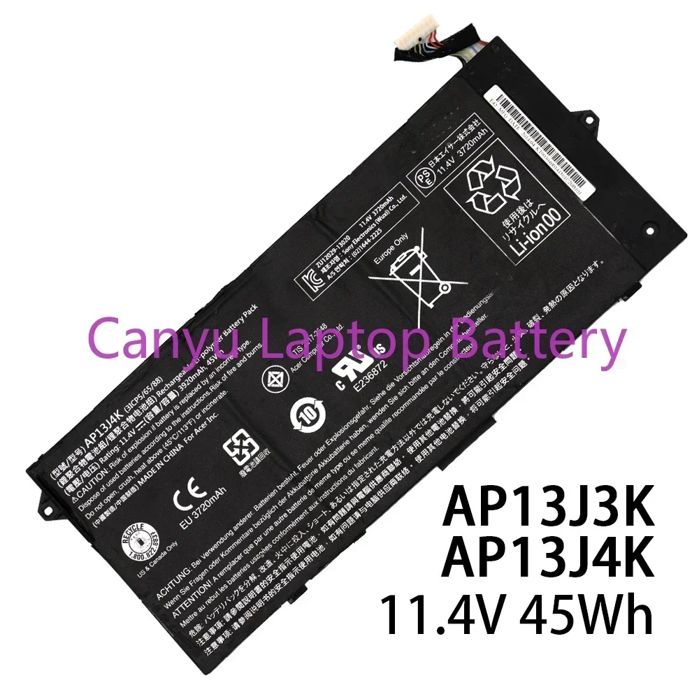 2024 New   AP13J4K AP13J3K 11.4V 3920mAh For Acer Chromebook C720 C720P C740 C720-2844 C740-C5U9 ZU12029-13020 Laptop battery