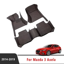 LHD For Mazda 3 2019 2018 2017 2016 2015 2014 Axela Car Floor Mats Trunk Carpets Auto Waterproof Foot Pads Interior Accessories