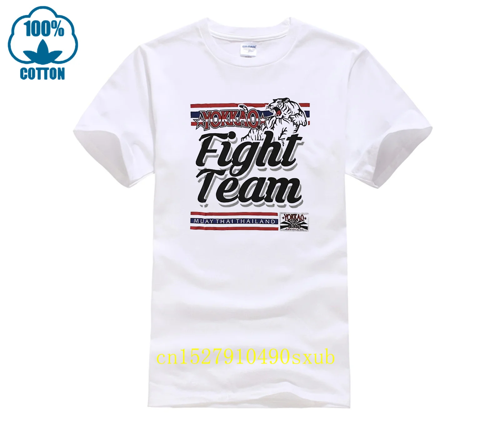 Hot men's fun casual print T shirt Yokkao Fight Team 2.0 T Shirt   White