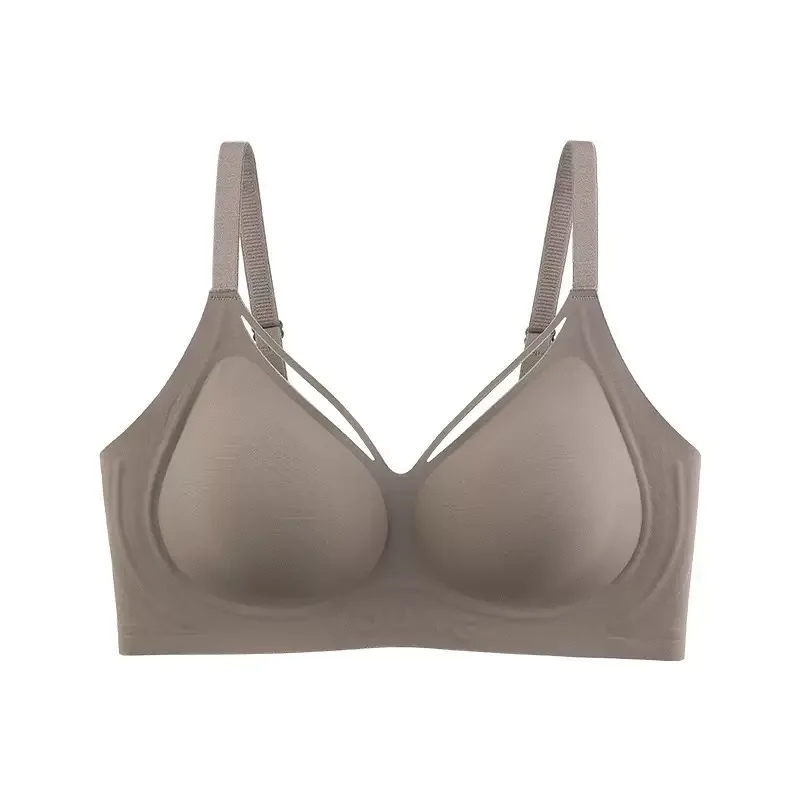 Sutiã de levantamento sem costura de alta qualidade feminino roupa interior de costura macia para seios grandes sutiã de apoio confortável