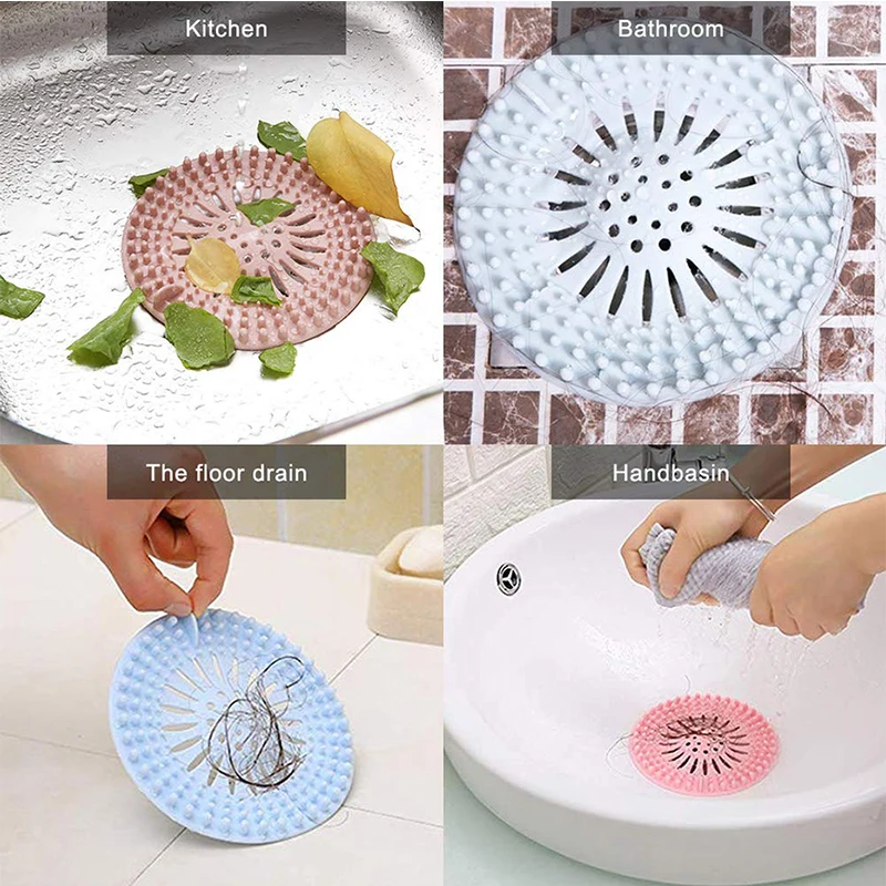 Bathroom Hair Sink Filter Floor Drain Strainer Water Hair Stopper Bath Catcher Shower Cover Clog Kitchen Sink Anti Blocking