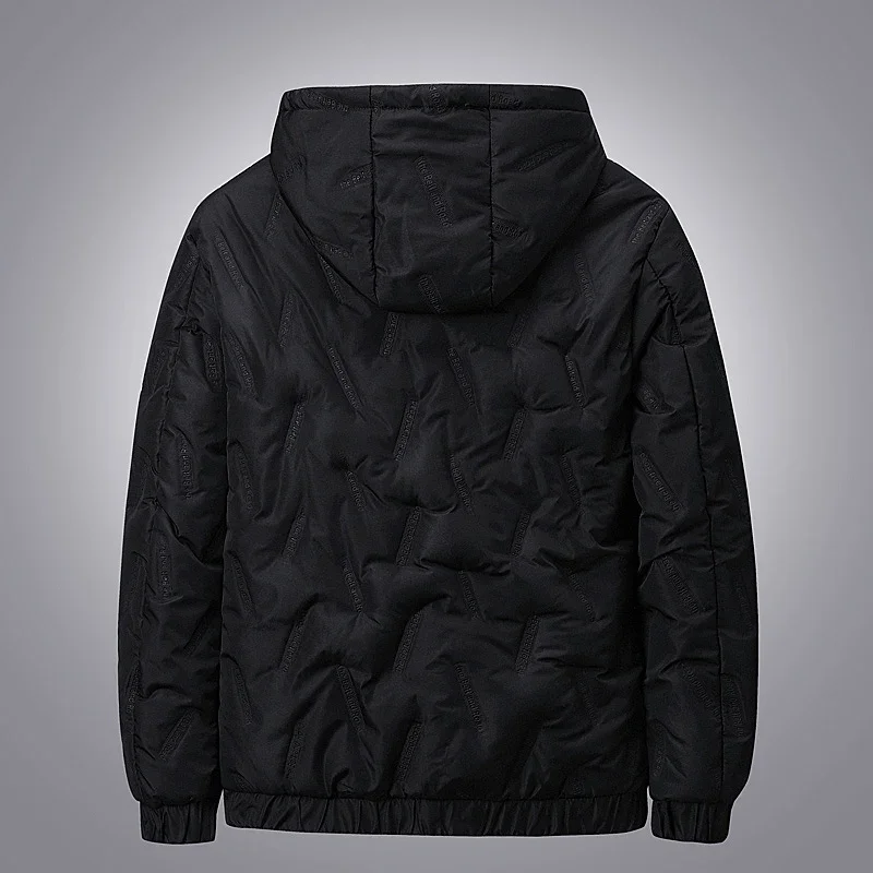 Parka à capuche coupe-vent pour homme, grande taille 8XL, vestes épaisses et chaudes pour l'hiver, grande combinaison décontractée, nouveau sourire