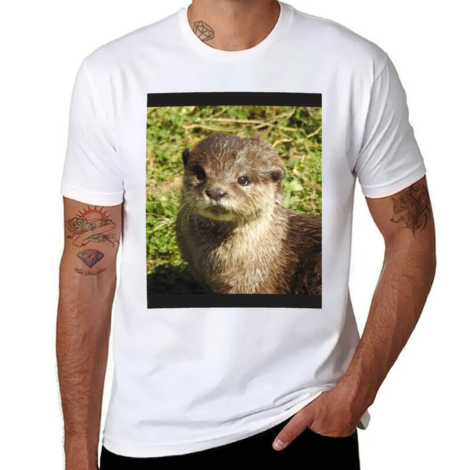

Rosie the short clawed otter футболка хлопковая футболка пакет футболка для мужчин 100-процентные хлопковые футболки для мужчин упаковка белая футболка
