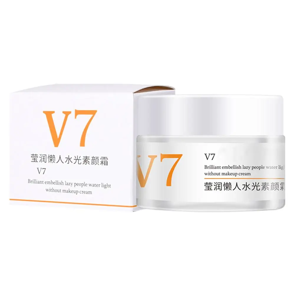 V7 Lazy Skin Whitening Cream Deep Moisturizing Moisturizing Skin Firming Primer Cream 50g Whitening Brightening Skin Lady Z2Q7