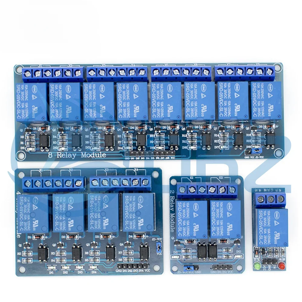 10PCS 5v 1 2 4 8 Channel Relay Module With Optocoupler.Output X Way for Arduino 1CH 2CH 4CH 8CH