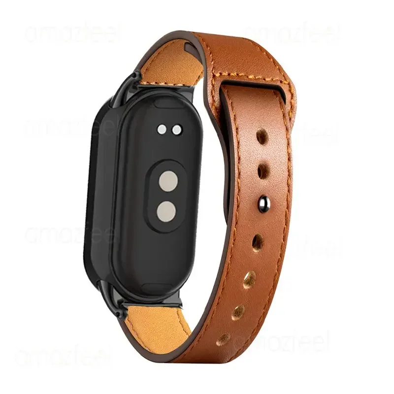 Correa para Mi Band 9 Smartband correa de reloj de cuero para xiaomi band 8 pulsera Correa para xiaomi mi band 9 pulsera miband 8 cinturón