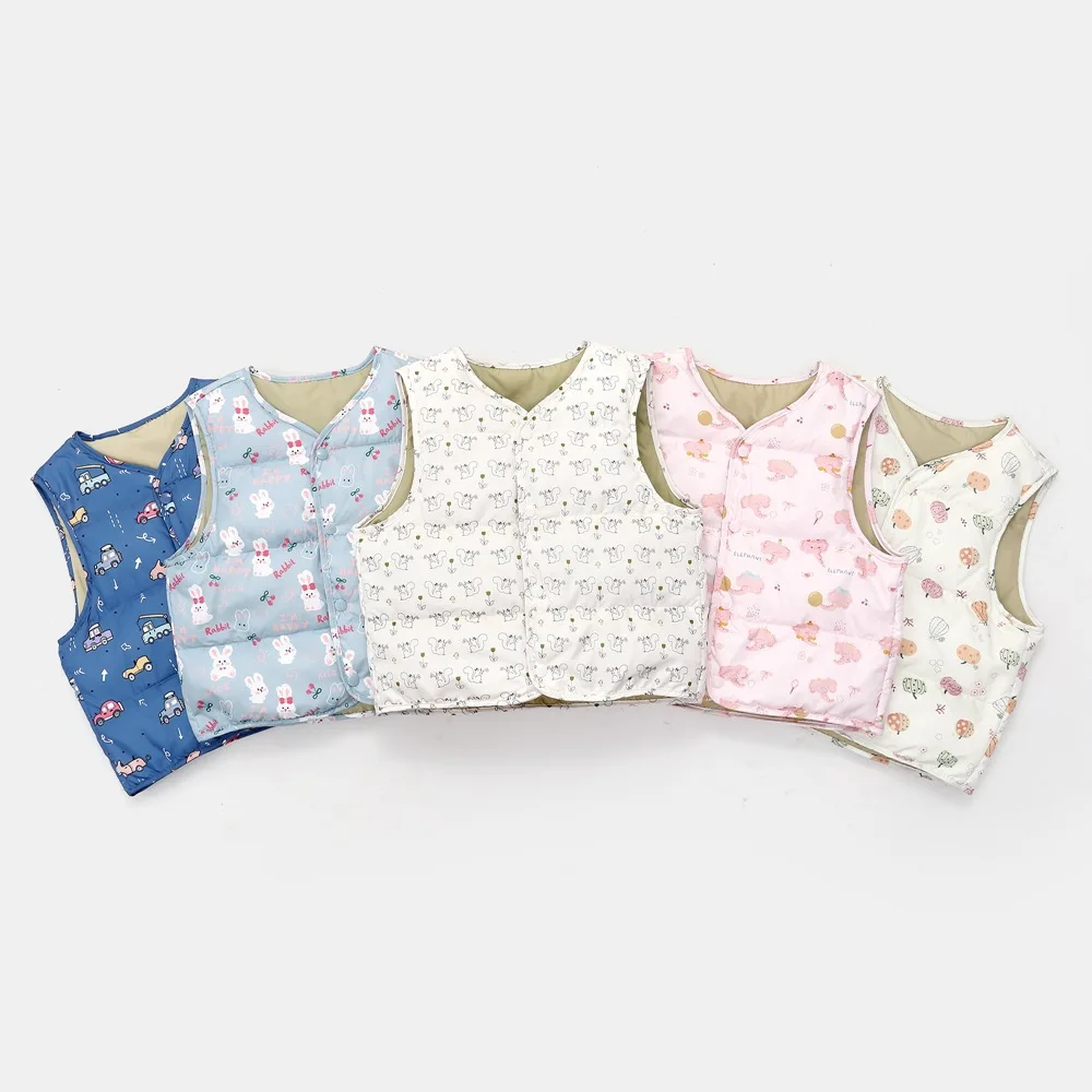 

2024 Autumn Baby Vest Clothes Boys Sleevless Jacket Toddler Winter Waistcoats Kids Single Breasted Duck Down Vest Coat