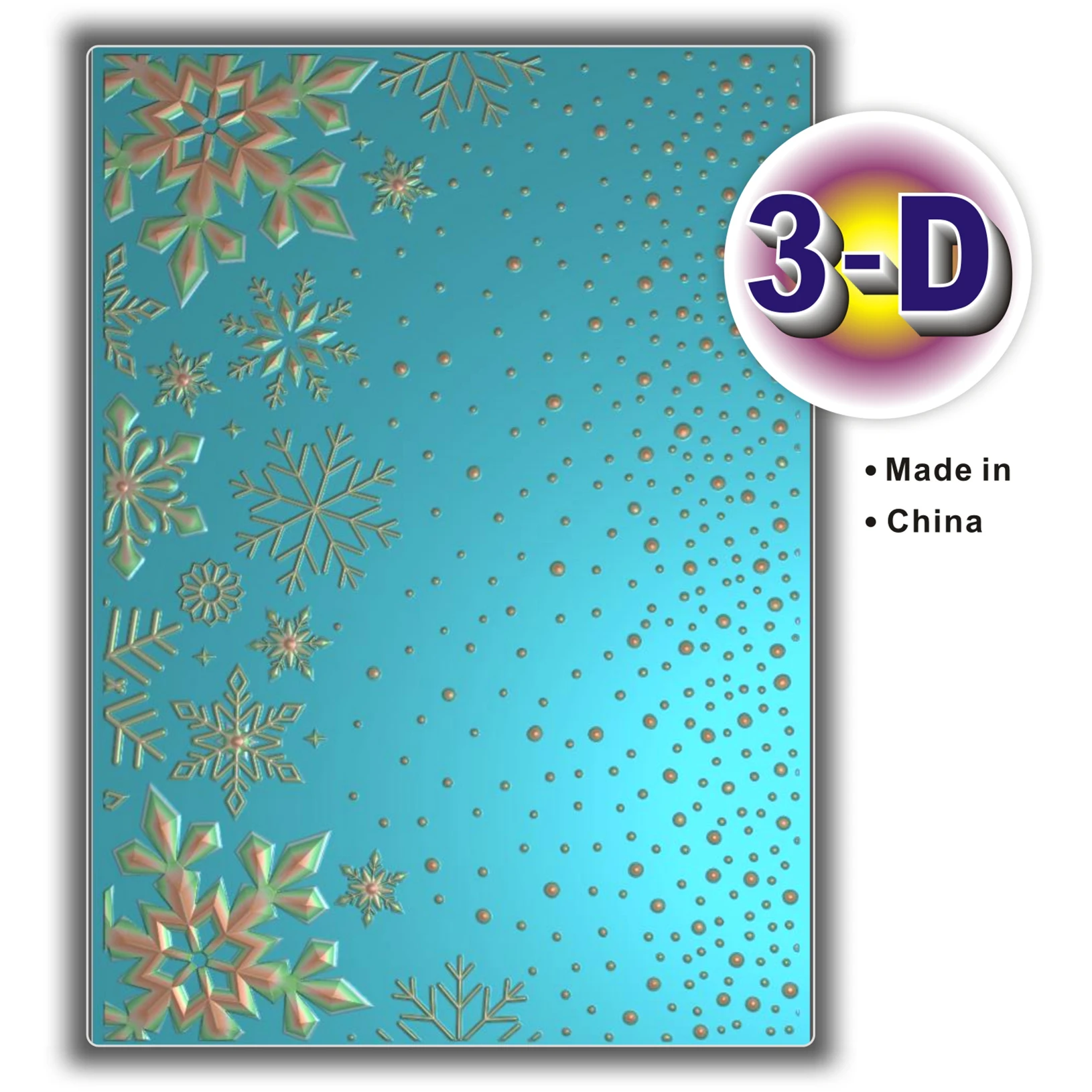 2025 New 3D Embossed Relief Folder - Christmas Snowflake Scene | 5 x 7 inches for photo album paper, handmade scrapbook craft de