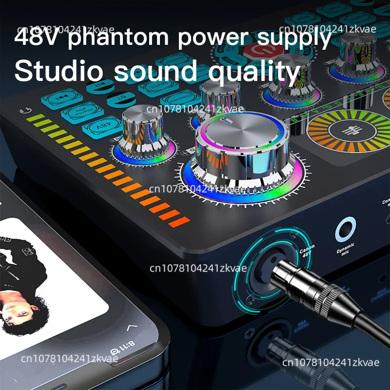 The Q7 Live Streaming Sound Card in English Can Be Paired with Various Models of Microphones