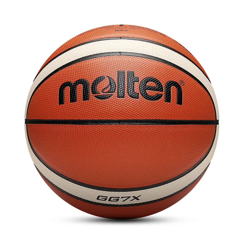 Molten Original GG7X basketbal standaard maat 7, vochtabsorberend zacht PU, uitstekende grip indoor wedstrijdtraining basquetbol