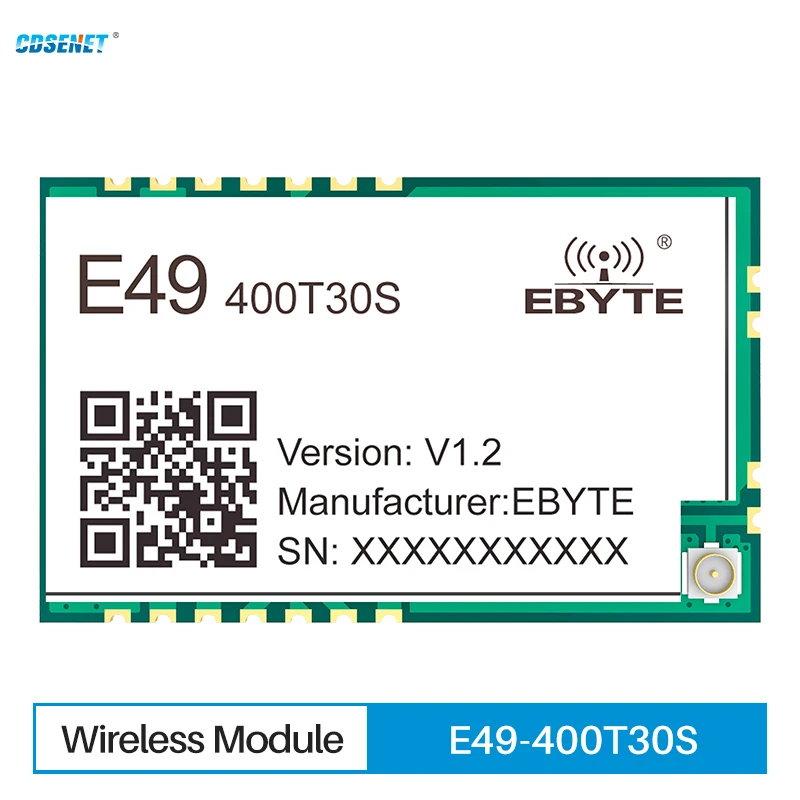 

Wireless Data Narrowband Transmission RF Module 433MHz CDSENET E49-400T30S SMD 30dbm 5.6KM Low Power Antenna IPEX/stamp hole