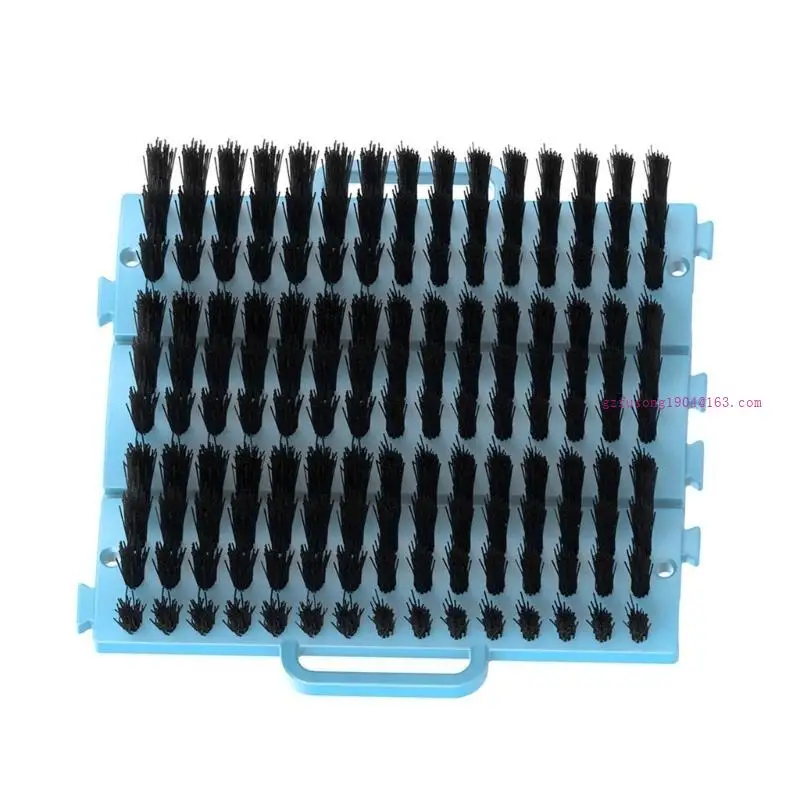 Durability Pet Massager Grooming Horsehair Cattle Tail Brush Horse Cow Scratcher for Gentle Massage and Easy Cleaning D5QD