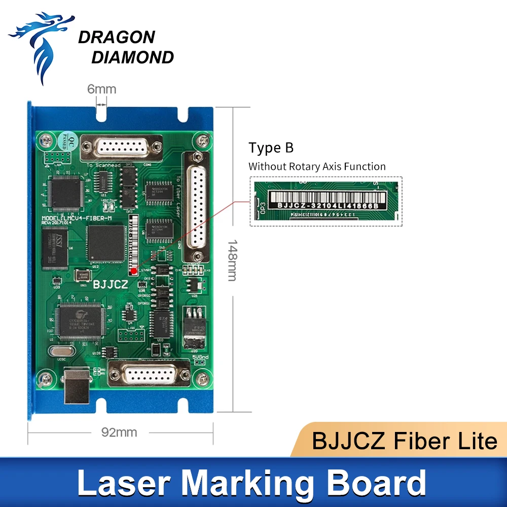 Original BJJCZ FBLI-B-LV4 Laser Marking Controller Ezcard Control Board For Raycus MAX JPT IPG Fiber Marking Machine