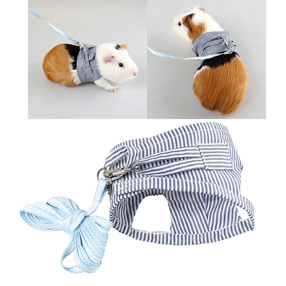 

Pet Harness Lightweight Breathable Stripe Design Small Size Hedgehog Guinea Pig Chihuahua Squirrel Vest Practical Pet Supplies