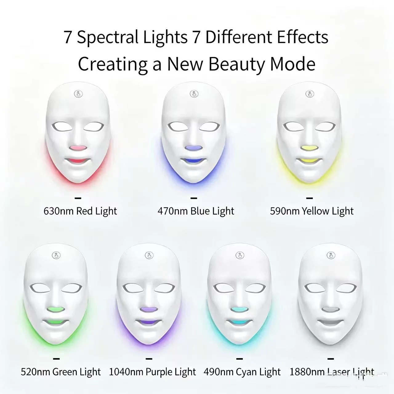7-colour LED face and neck mask (listing 7506), view 4