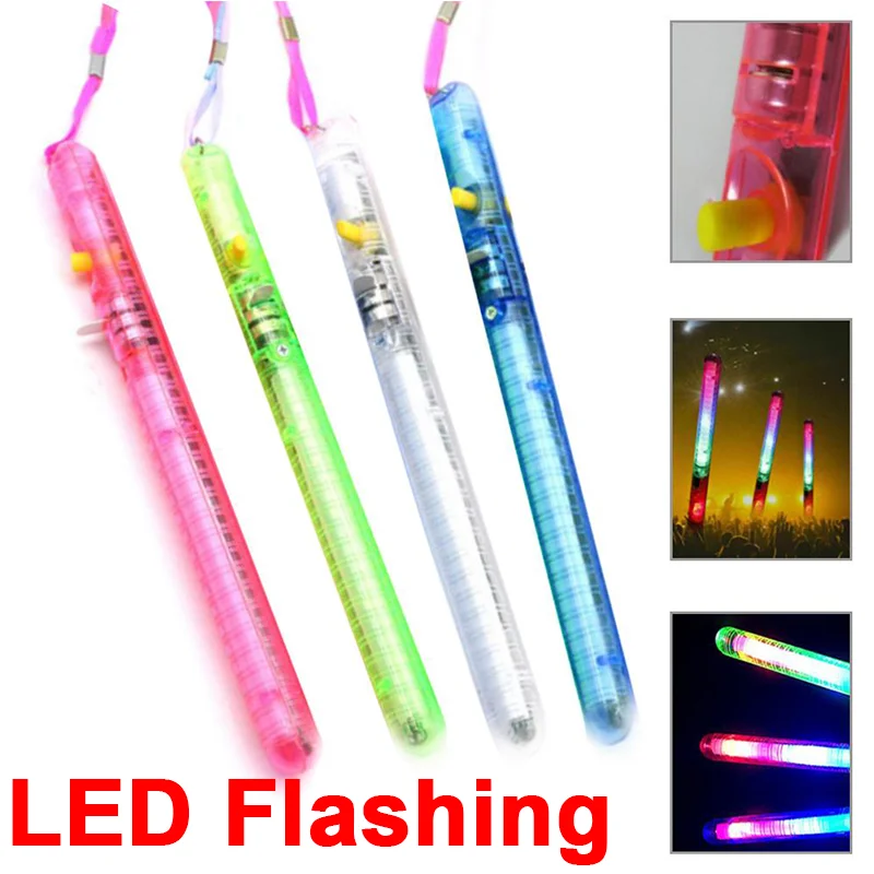 1Pcs Glow Sticks Flashing Wand Glow Colour Changing LED Light Stick Seven-Speed Color-Changing Function Children's Toy