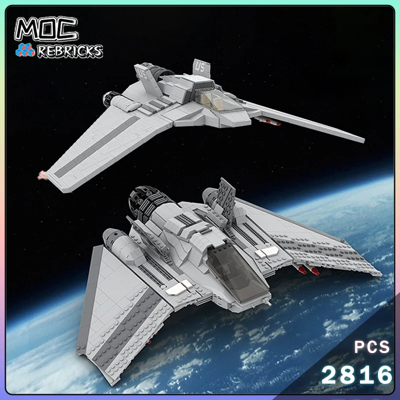 

MOC Space War Series Stargate F-302 Fighter Interceptor Строительные блоки Модель DIY Технология Кирпичи Головоломки Игрушки для мальчиков Рождественские подарки