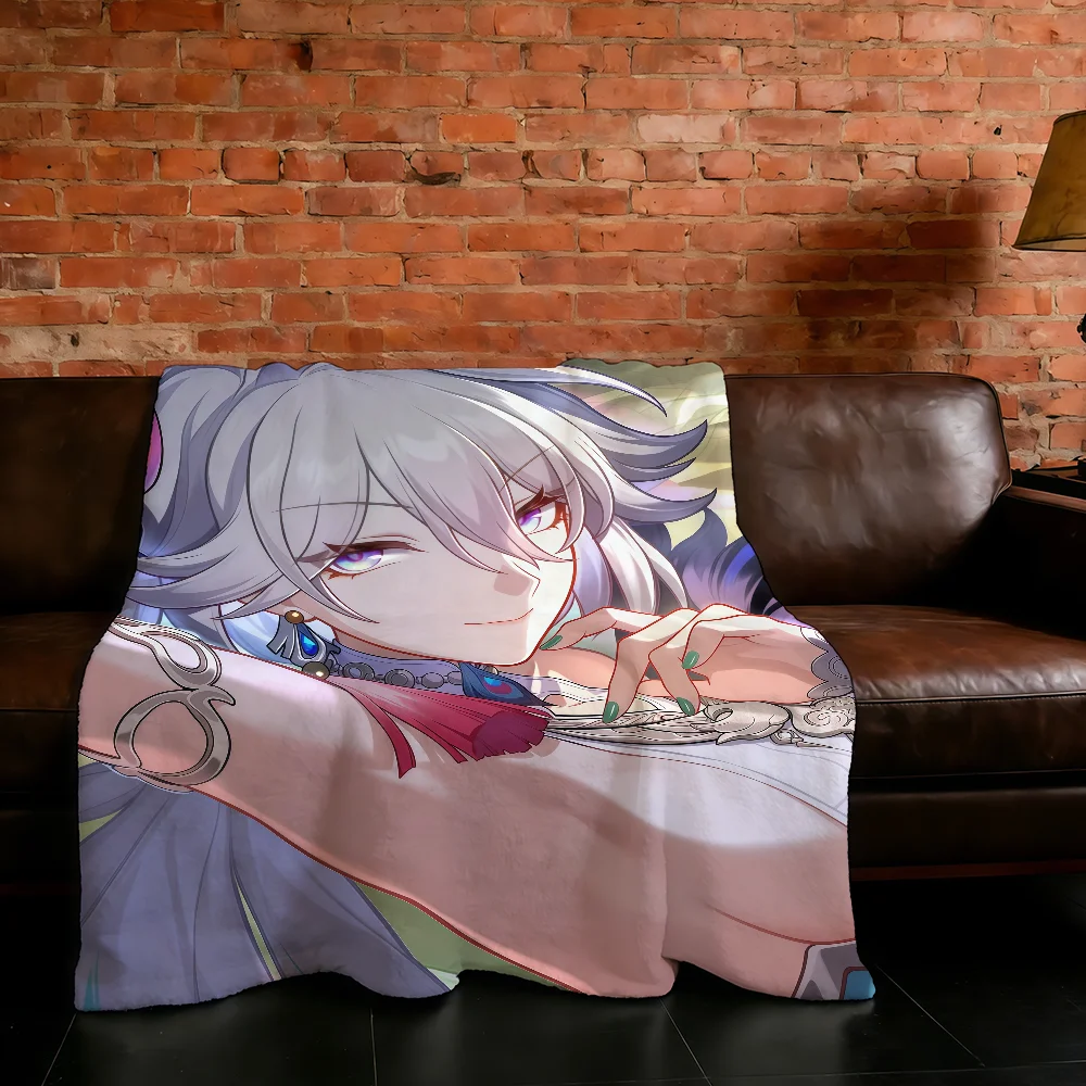 

Плед Honkai: Супертеплый, комфортный, плюшевый, для дома, дивана, спальни, подарок для детей (серия Yaoguang Rail)