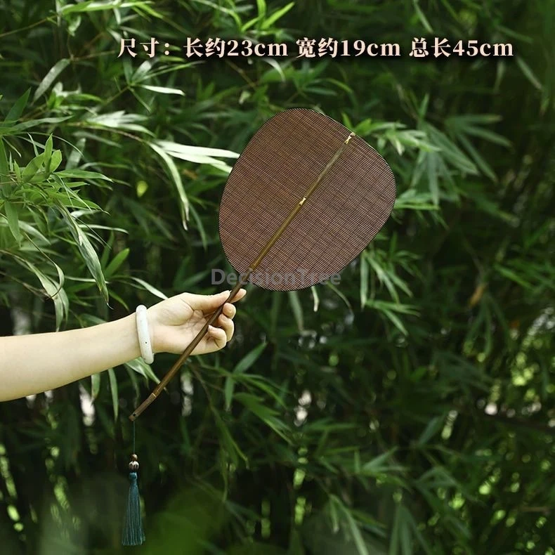 

Изысканный бамбуковый плетеный веер ручной работы в китайском стиле 2025 года, летний повседневный веер в старинном стиле, простой практичный веер-банан