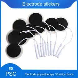 50pcs Self Adhesive Replacement Tens  Electrode Pads Physiotherapy Round Massager Pad for Digital Therapy Machine